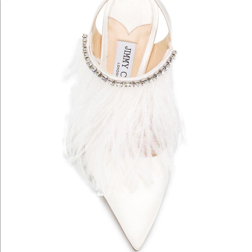 Jimmy Choo Ambre 100mm Feathered Pumps
